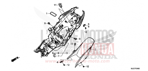 KOTFLUEGEL, HINTEN CBR650FAJ de 2018
